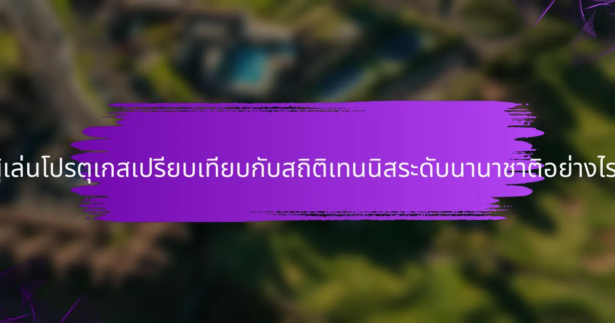 ผู้เล่นโปรตุเกสเปรียบเทียบกับสถิติเทนนิสระดับนานาชาติอย่างไร?